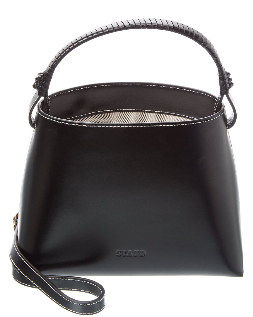Staud Tellie Leather Shoulder Bag With Strap
