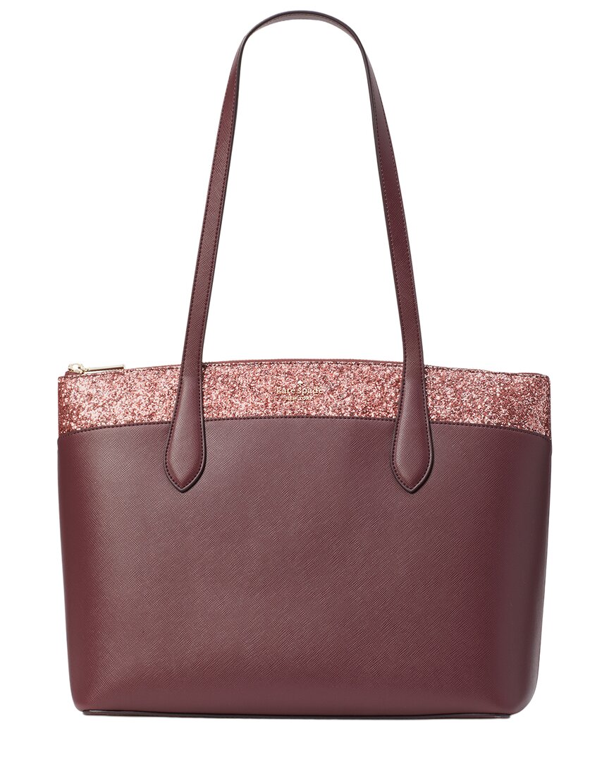 Kate Spade New York Flash Glitter Tote In Red