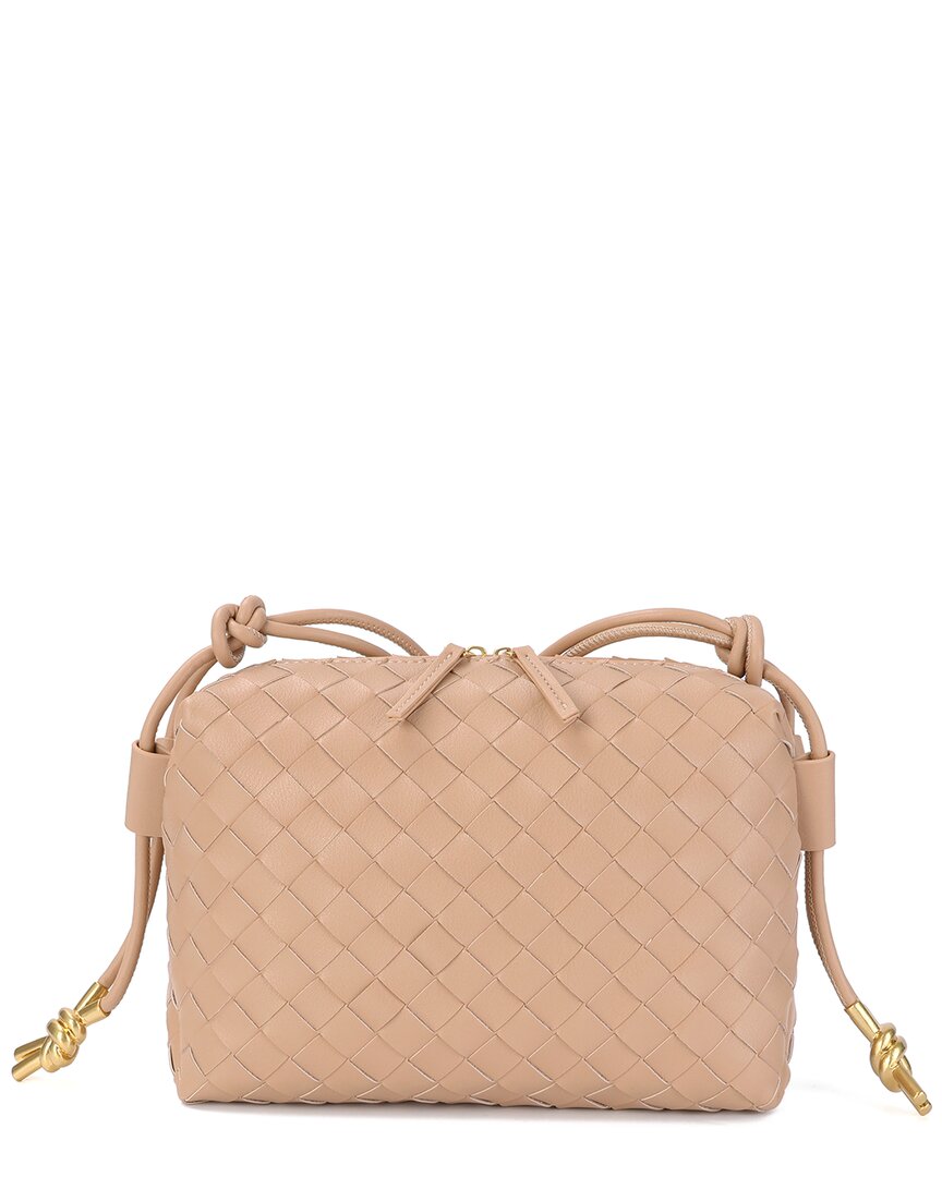 Shop Tiffany & Fred Paris Large Woven Leather Crossbody Messenger Bag