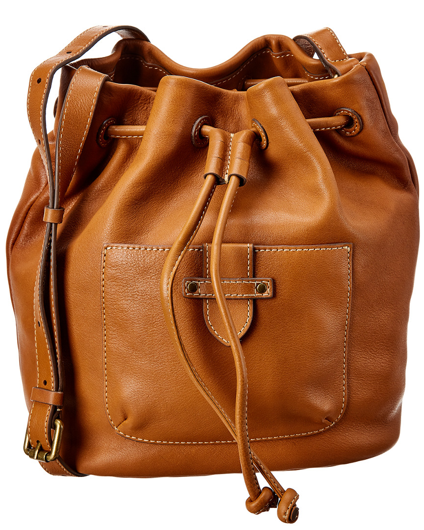 Frye Olivia Leather Bucket Bag Women's Brown eBay