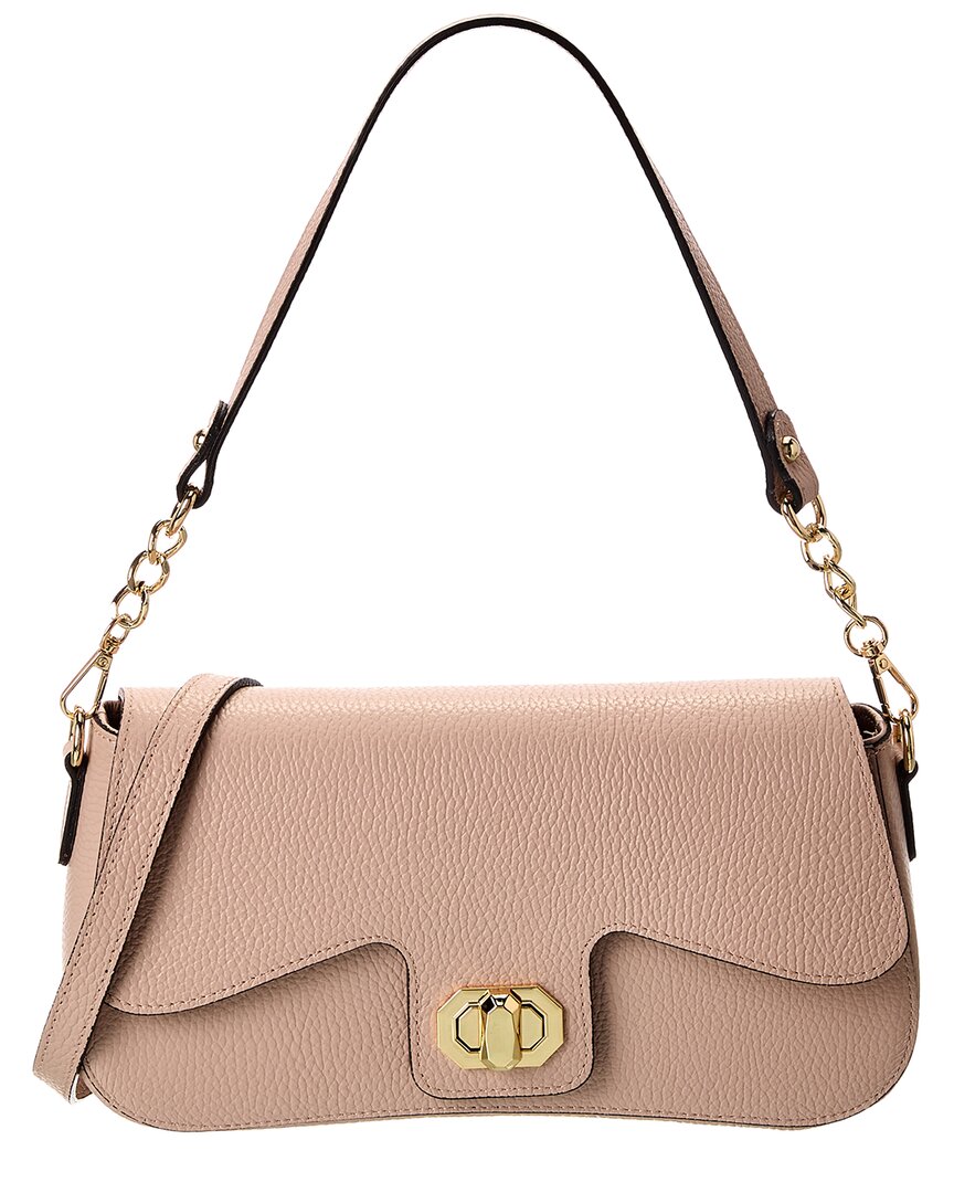 Italian Leather Top Handle Shoulder Bag
