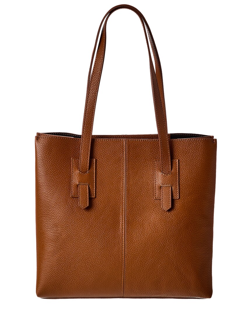Italian Leather Top Handle Tote