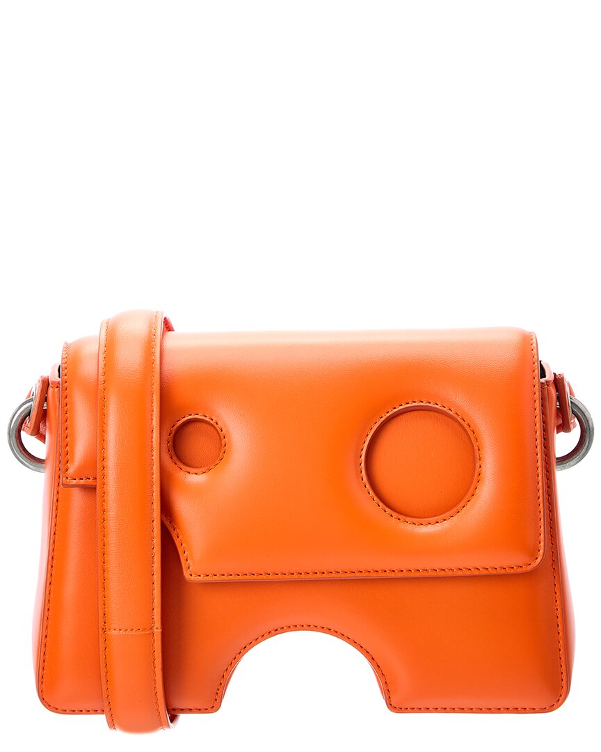 Off-White Burrow-22 Shoulder Bag Orange in Leather with Silver-tone - US