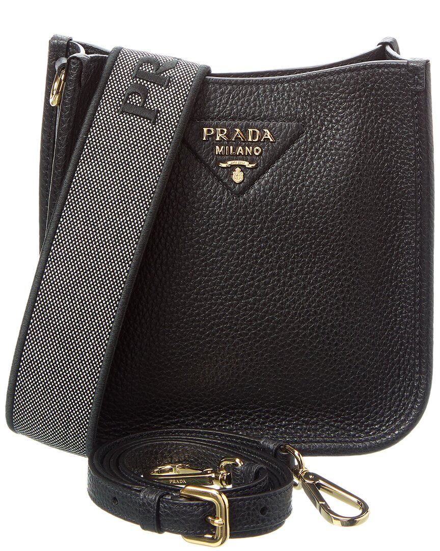 Prada Logo Leather Shoulder Bag