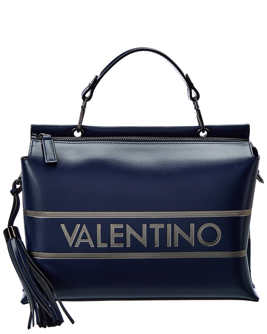 Leather handbag MARIO VALENTINO Blue in Leather - 25927363