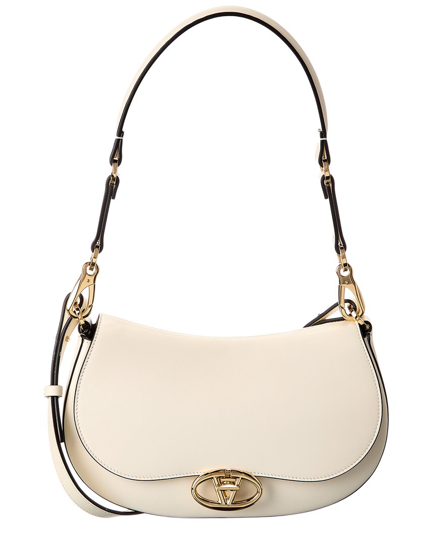 Valentino Garavani Valentino Ohval Fold-over Top Small Leather Shoulder Bag