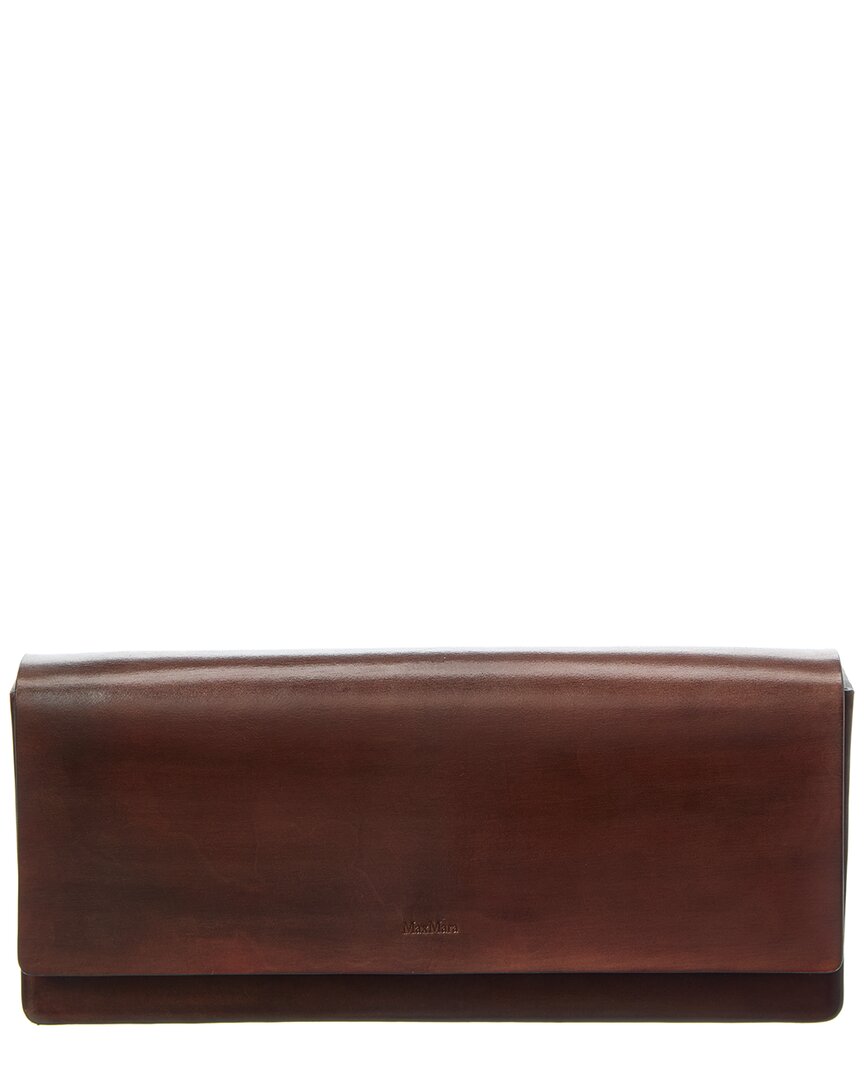 Pre-owned Max Mara Leather Clutch 4511093600 001
