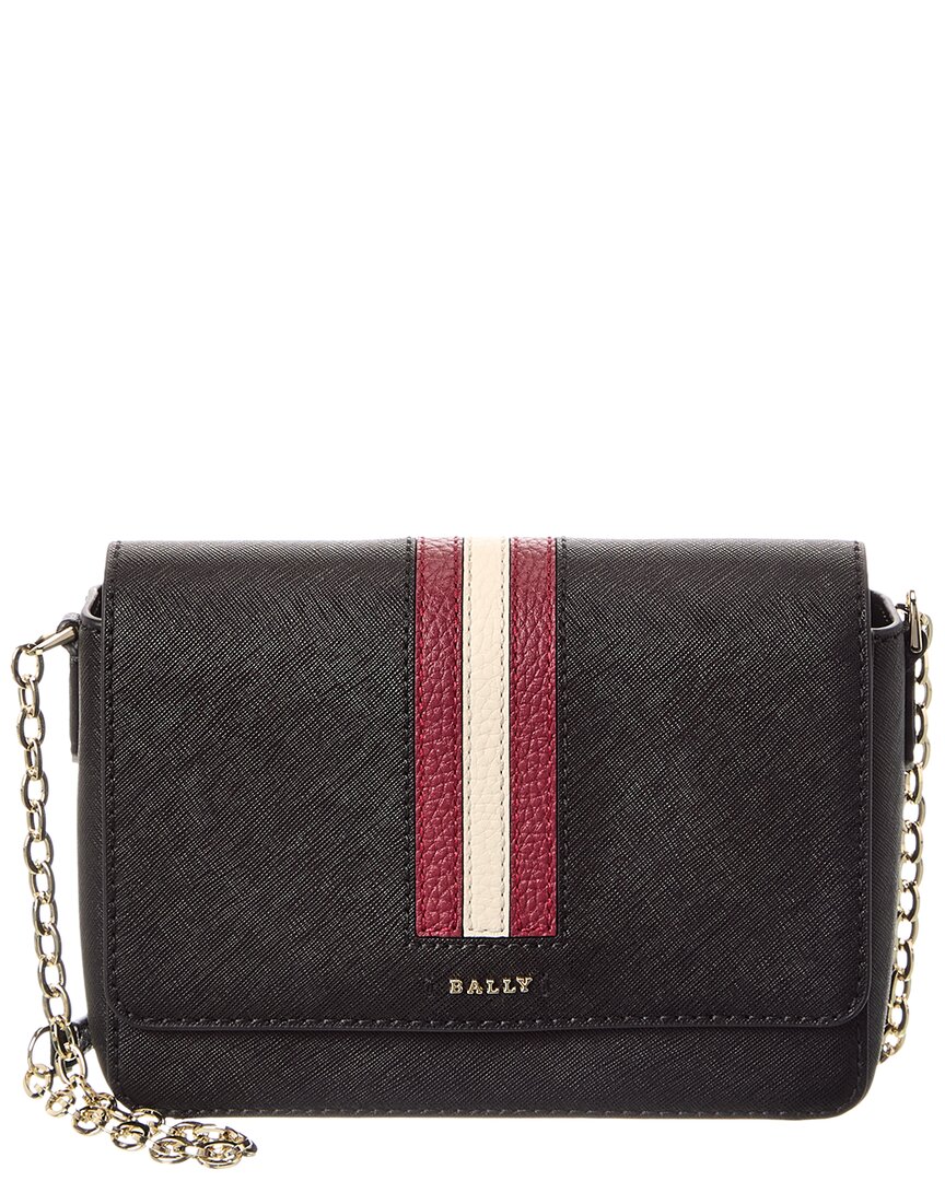 Bally Seliah Leather Shoulder Bag In Black