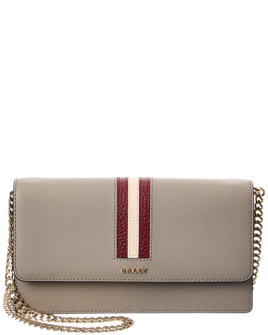 Bally Sadelle Leather Shoulder Bag In Sand