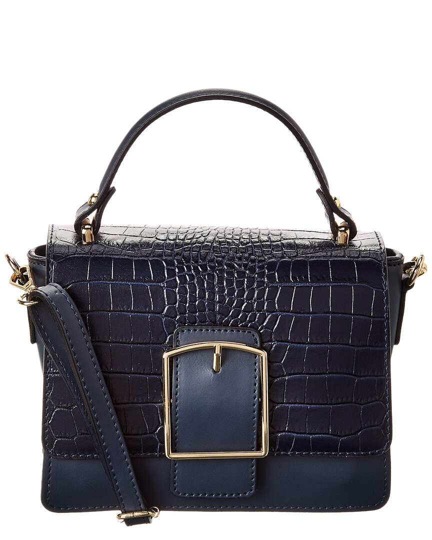 Persaman New York Constatina Croc-embossed Leather Satchel