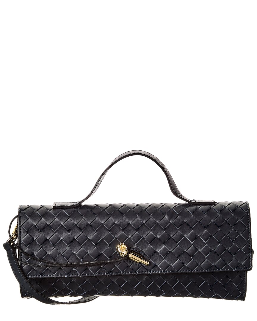 Persaman New York Bonnie Woven Leather Clutch