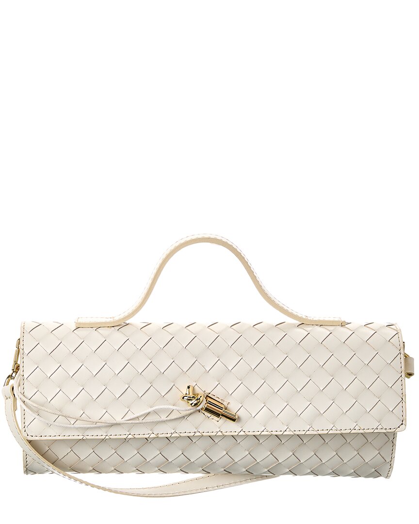 Persaman New York Bonnie Woven Leather Clutch