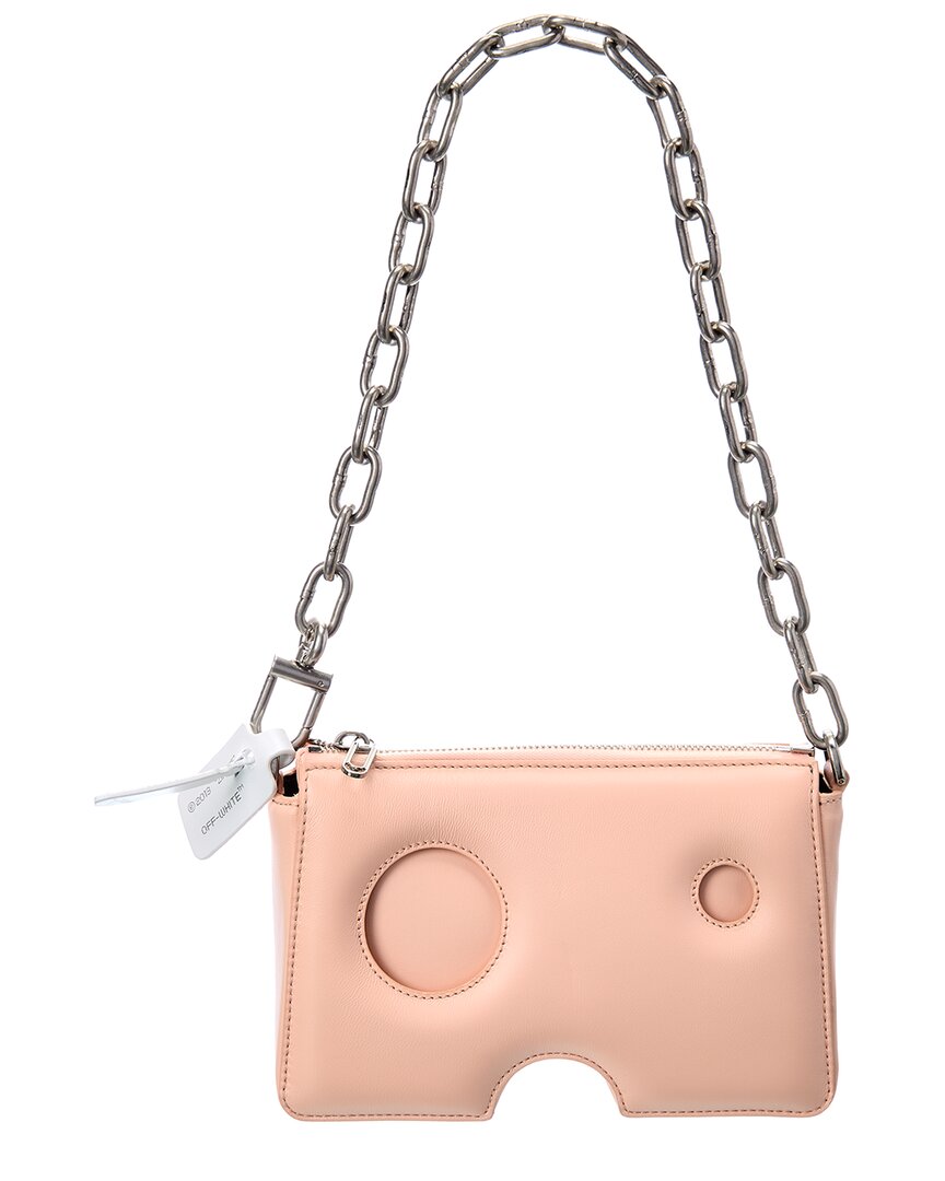 Shop Off-white ™ Burrow 20 Leather Shoulder Bag In Pink