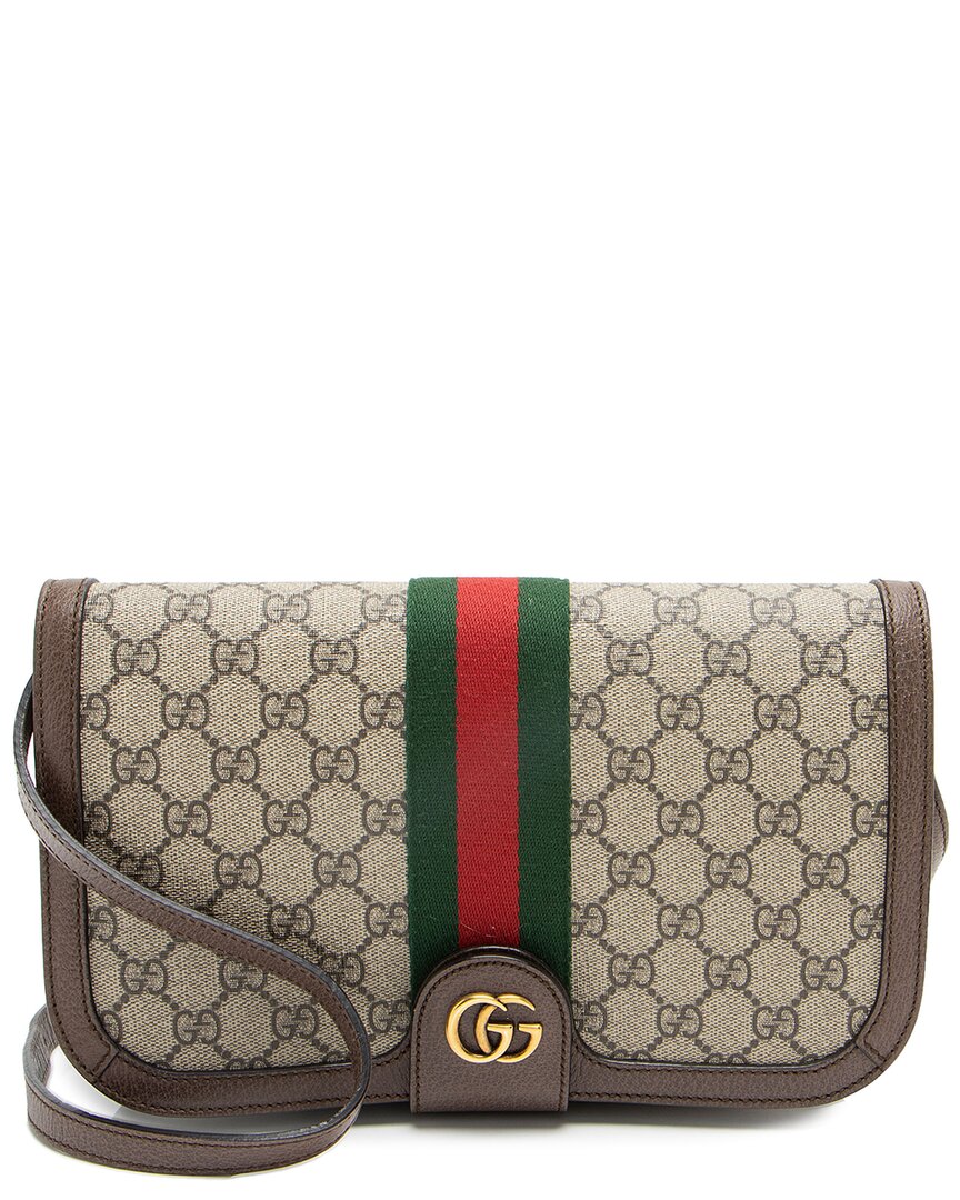 Gucci Brown Coated Canvas