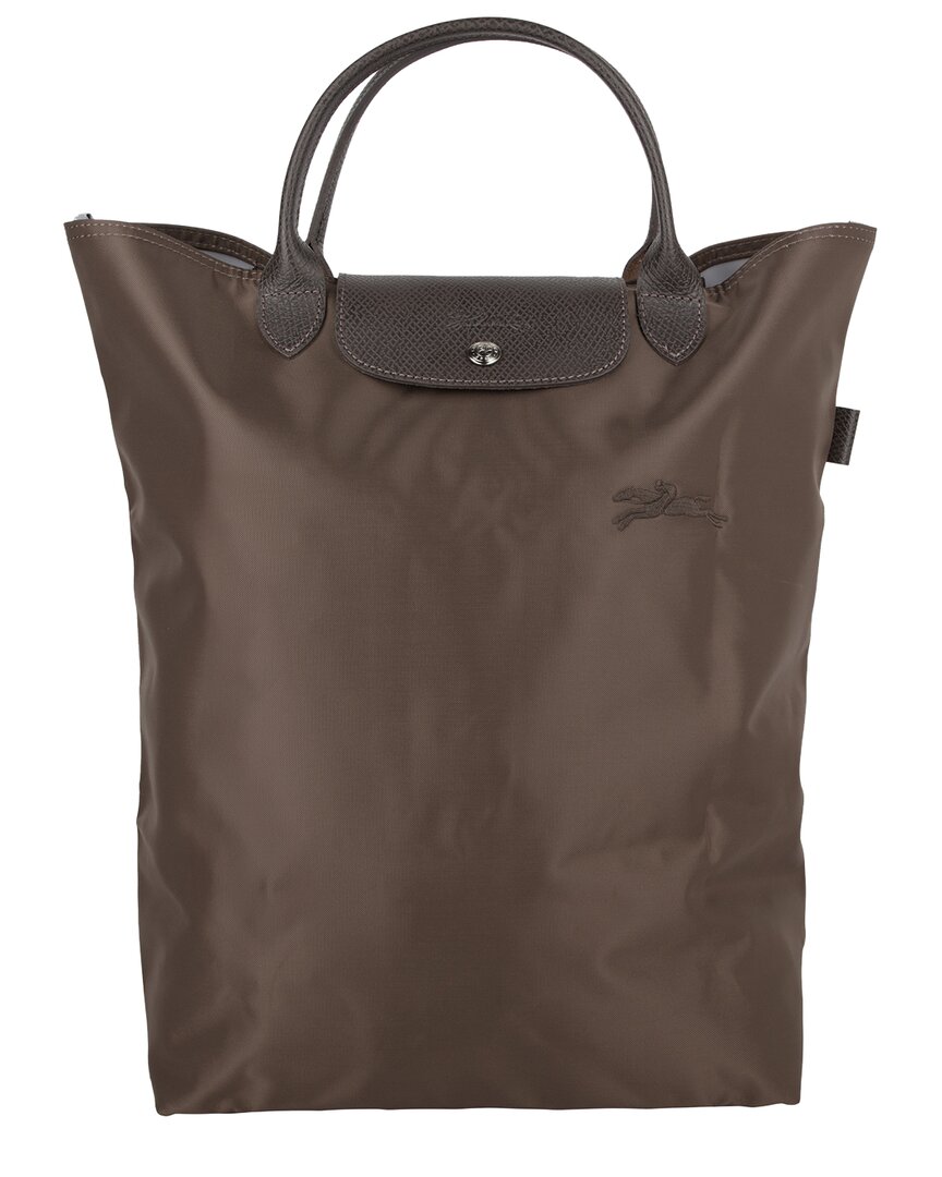 Longchamp Le Pliage Green Medium Canvas Short Handle Tote