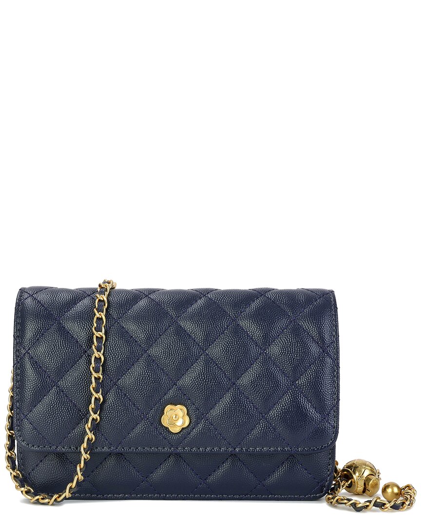 TIFFANY & FRED PARIS TIFFANY & FRED PARIS QUILTED CAVIAR LEATHER CROSSBODY 