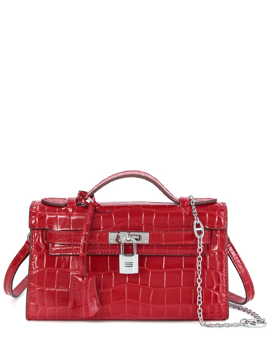 TIFFANY & FRED PARIS TIFFANY & FRED PARIS CROCO-EMBOSSED TOP-HANDLE CROSSBODY