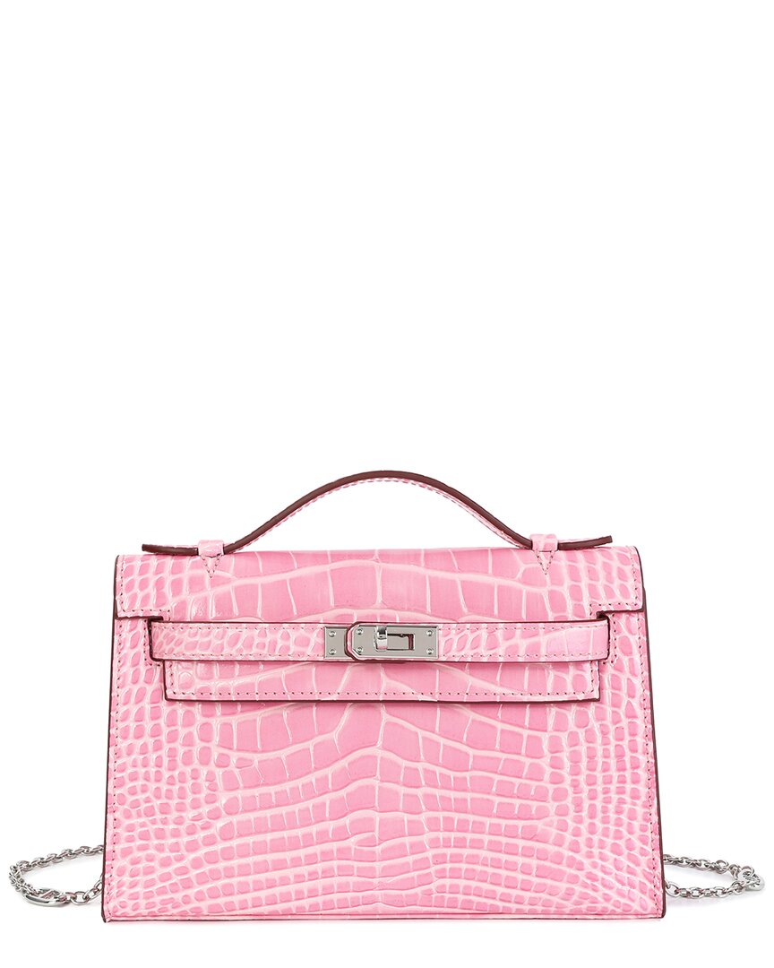 TIFFANY & FRED PARIS TIFFANY & FRED PARIS CROCO-EMBOSSED TOP-HANDLE CROSSBODY