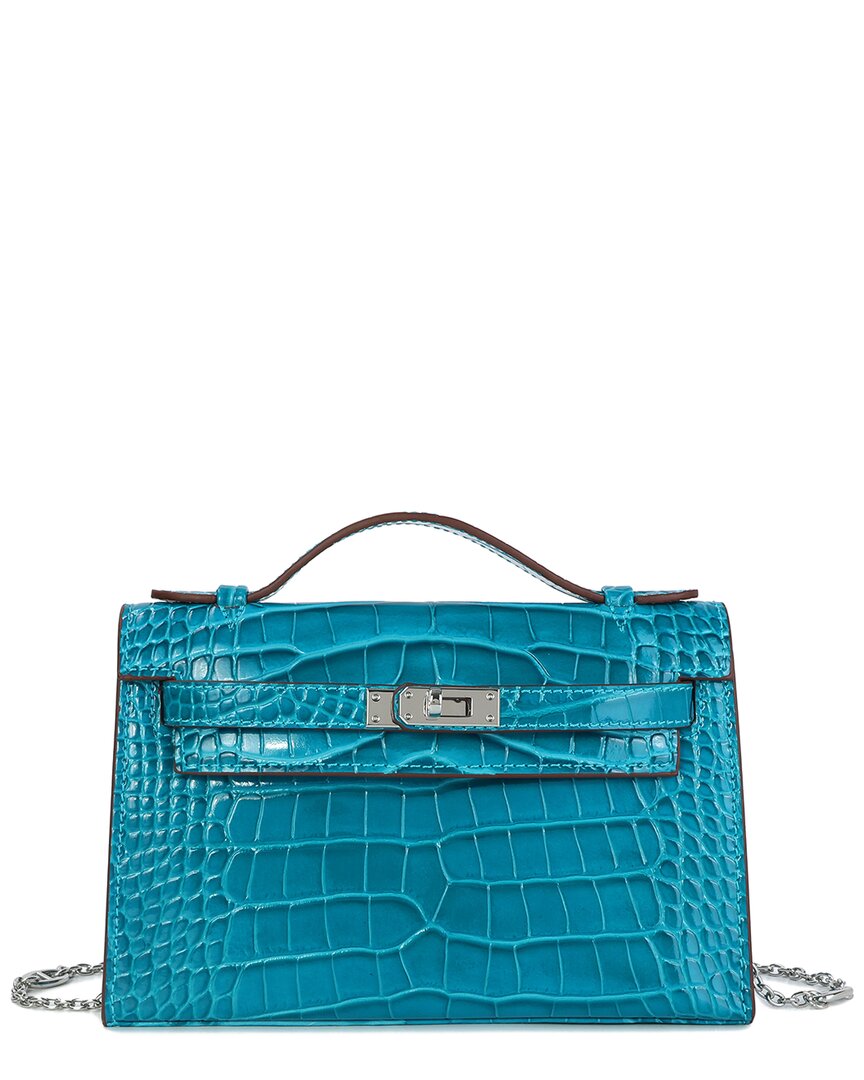 TIFFANY & FRED PARIS TIFFANY & FRED PARIS CROCO-EMBOSSED TOP-HANDLE CROSSBODY