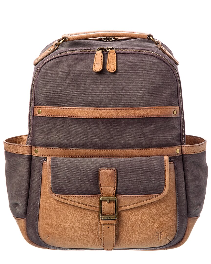 Frye Denver Canvas & Leather Backpack In Brown