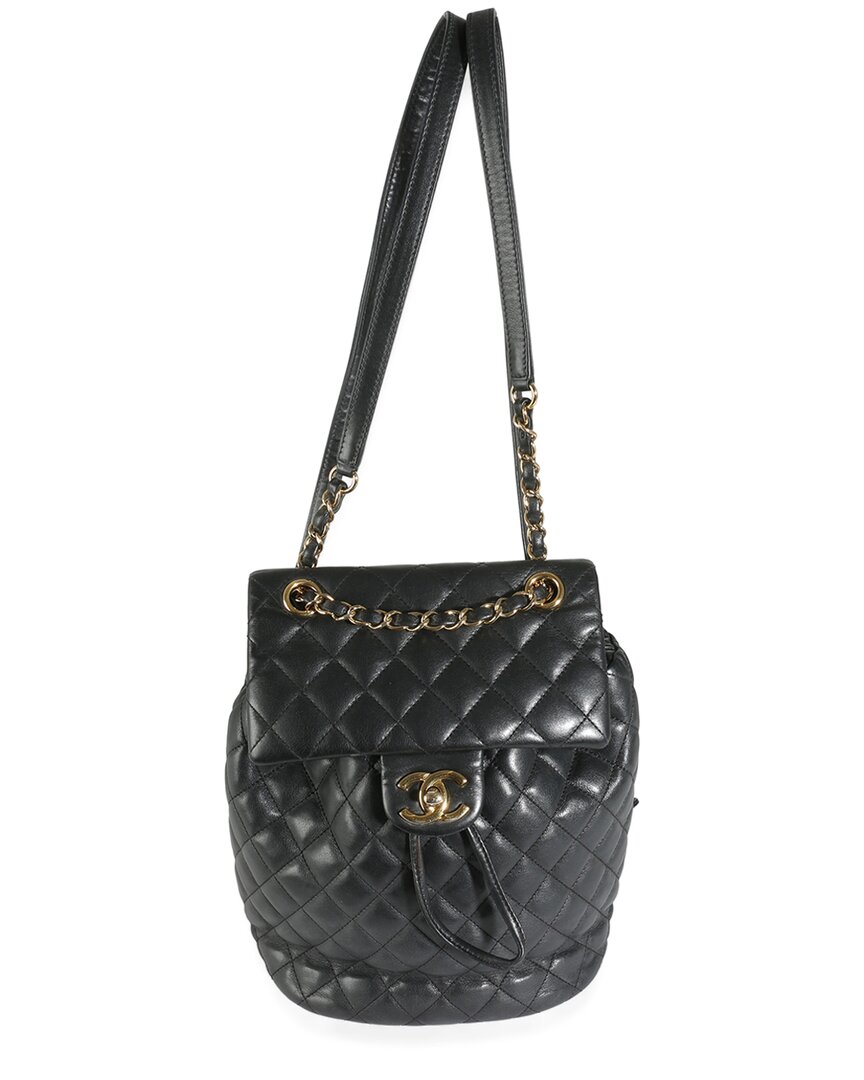 Pre-owned Chanel Black Quilted Lambskin Urban Spirit Backpack (authentic Pre-loved)