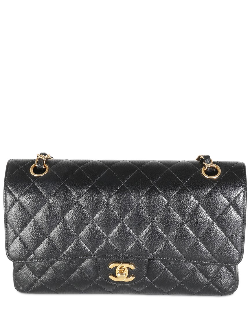 Pre-owned Chanel Black Quilted Leather Medium Classic Double Flap Handbag (authentic  Pre-loved)