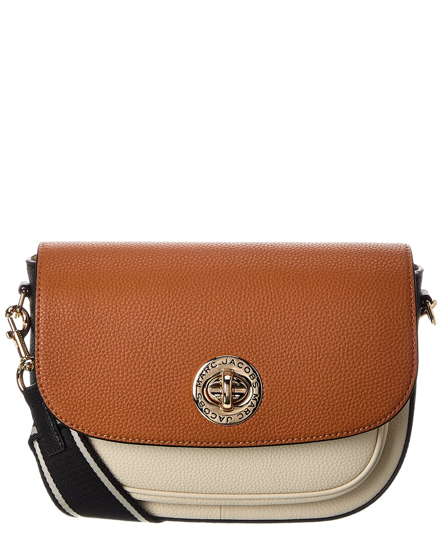 Marc Jacobs Small Leather Saddle Bag In Brown