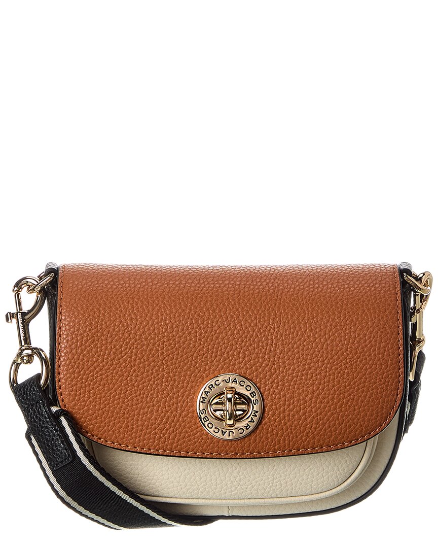 Marc Jacobs Small Leather Saddle Bag In Brown