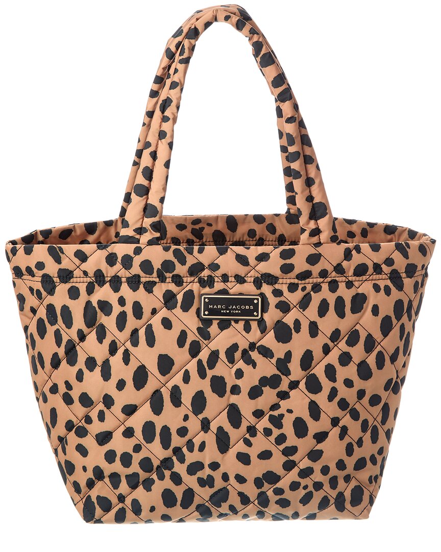 Marc Jacobs Medium Cheetah Quilted Tote In Black