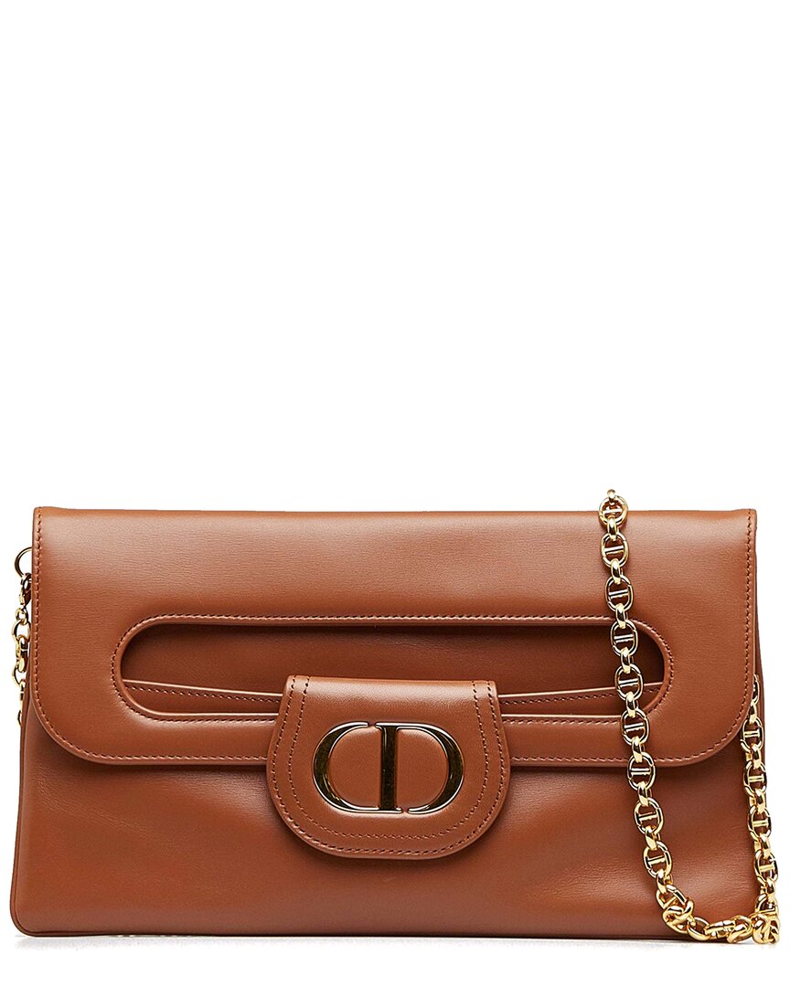 Dior Double Medium Leather Shoulder Bag