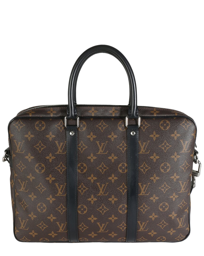 Pre-owned Louis Vuitton Porte Documents Voyage Pm Monogram