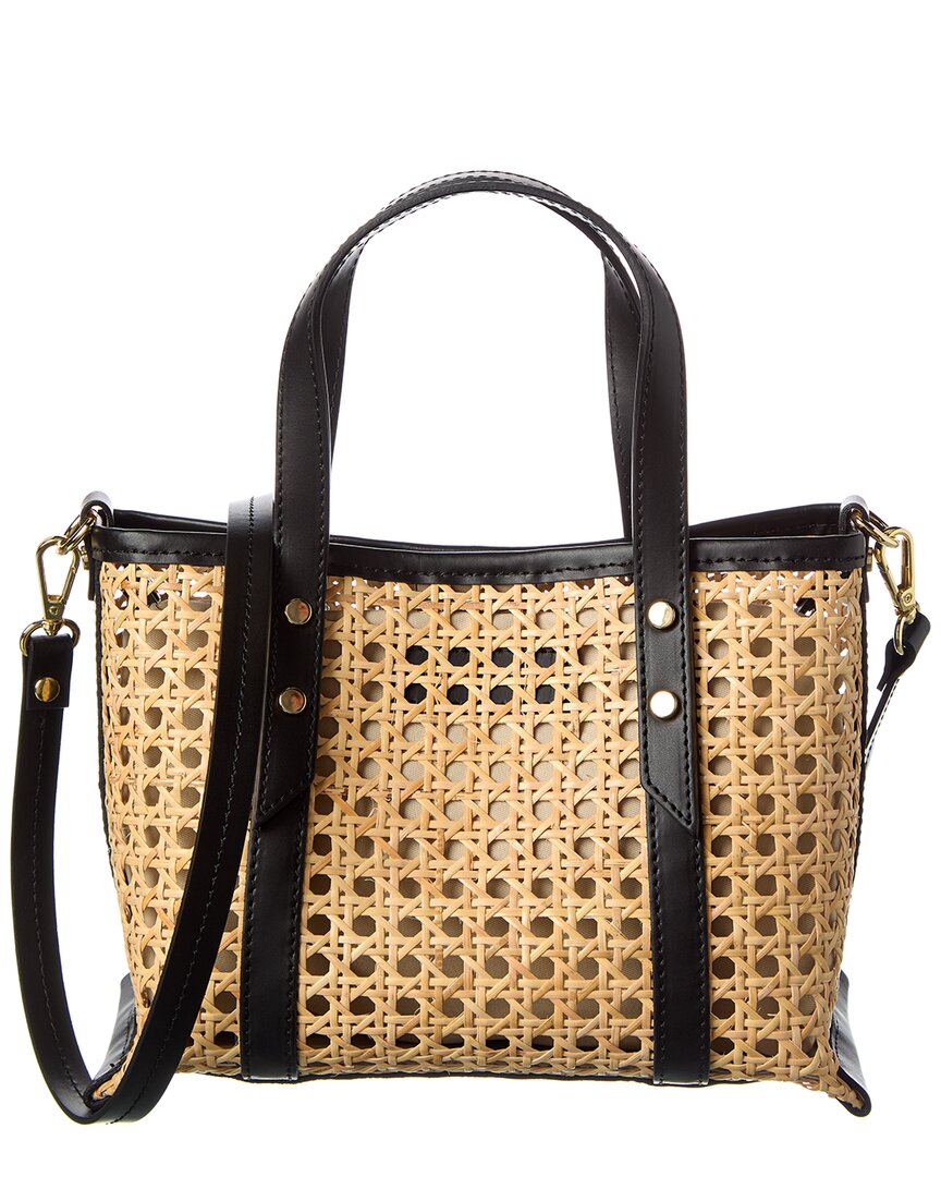 Juliana Cortini Tf Dnu Dominique Straw & Leather Tote