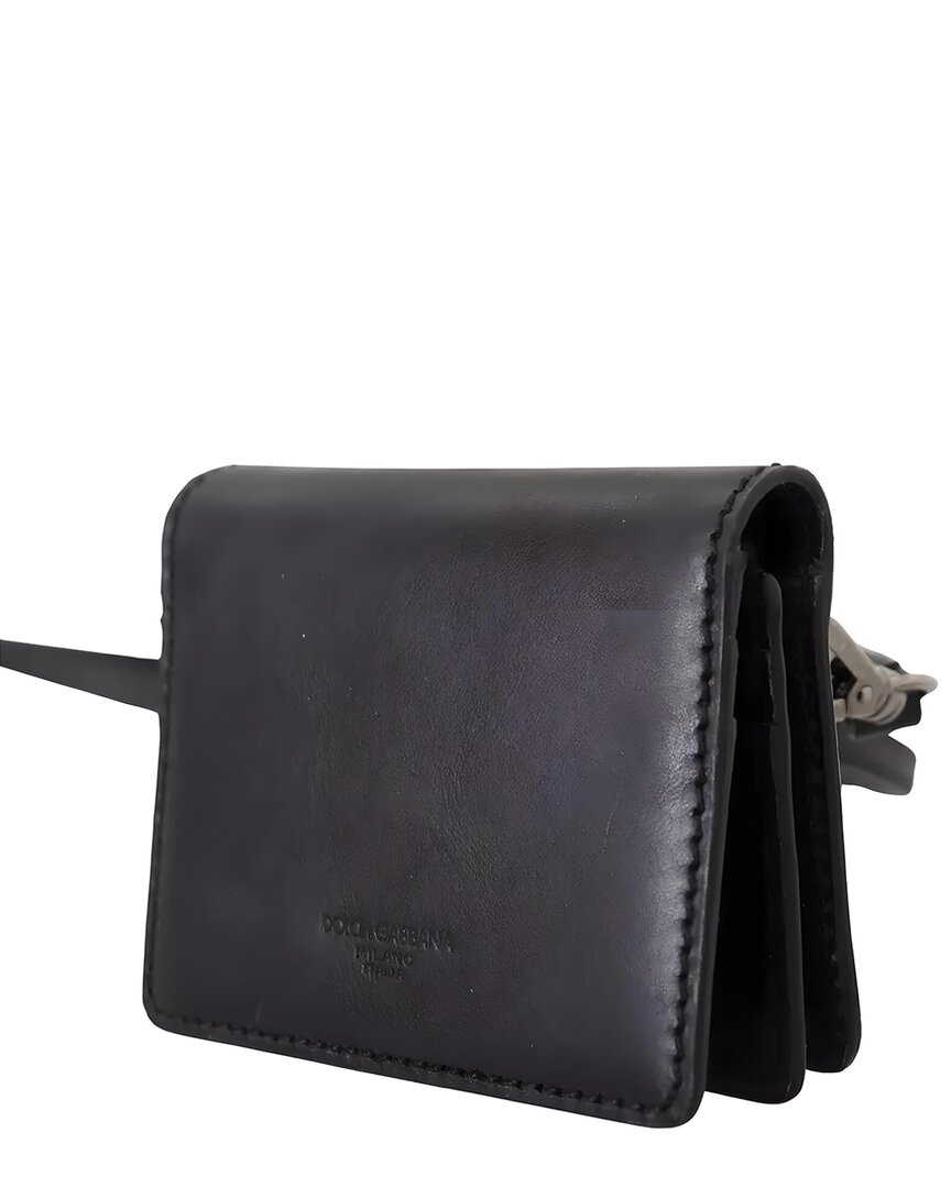 Dolce & Gabbana Leather Bifold Wallet In Black
