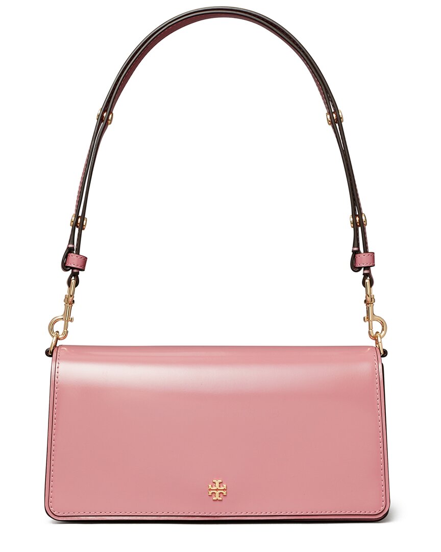 Tory Burch Emerson Patent Convertible Crossbody In Pink