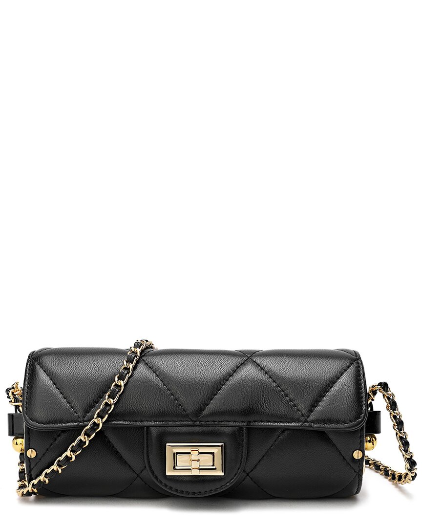 Tiffany & Fred Paris Quilted Leather Barrel Crossbody