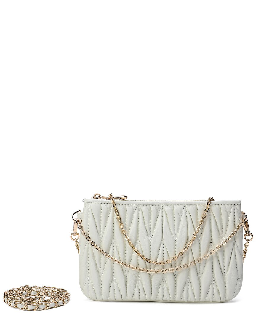 Tiffany & Fred Paris Quilted Leather Crossbody Clutch
