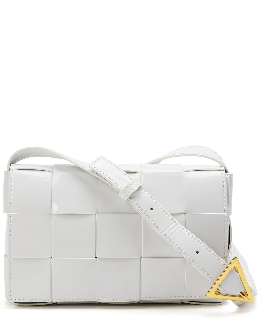Tiffany & Fred Paris Woven Leather Messenger Bag