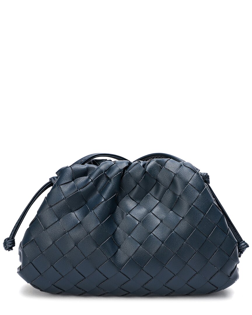 Tiffany & Fred Paris Woven Leather Crossbody Pouch