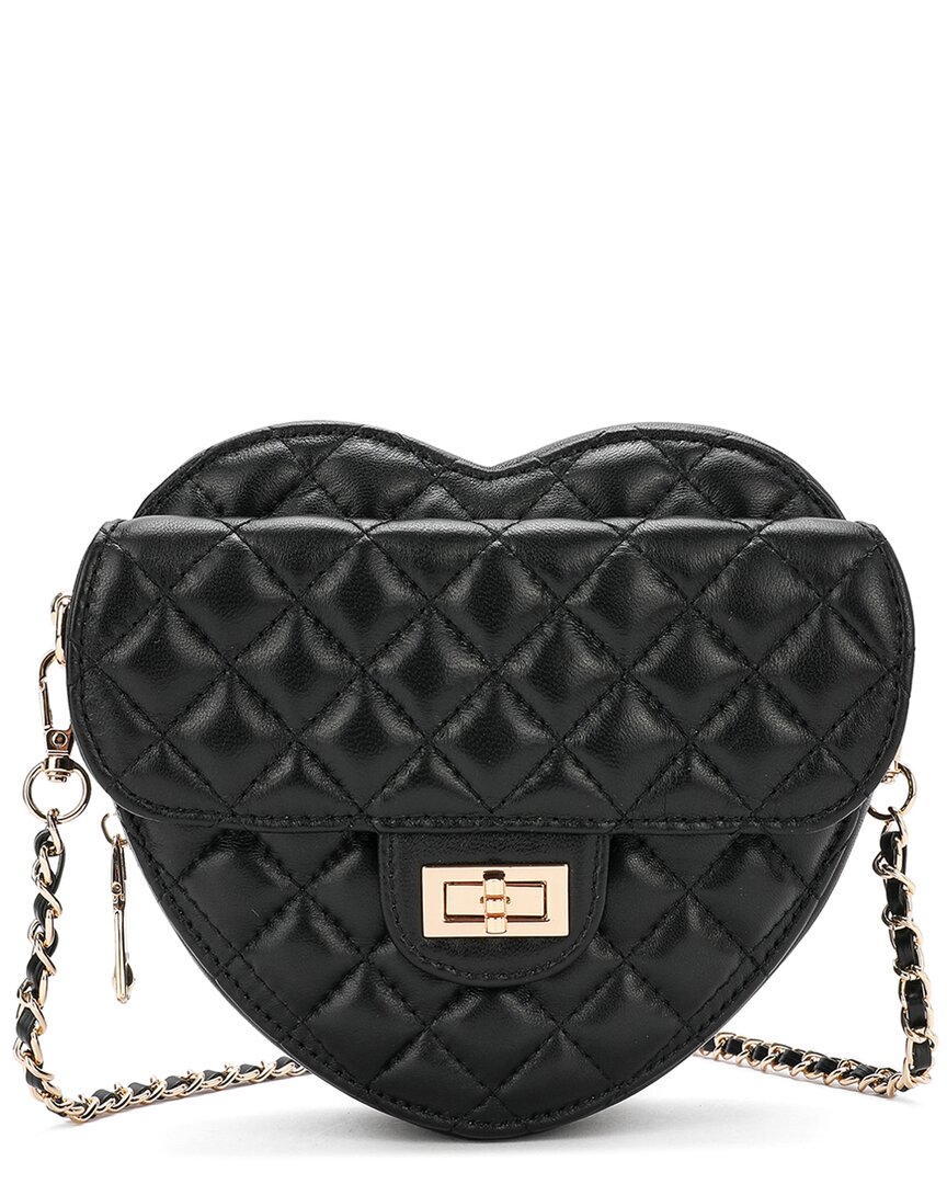 Tiffany & Fred Paris Quilted Leather Heart-shaped Crossbody
