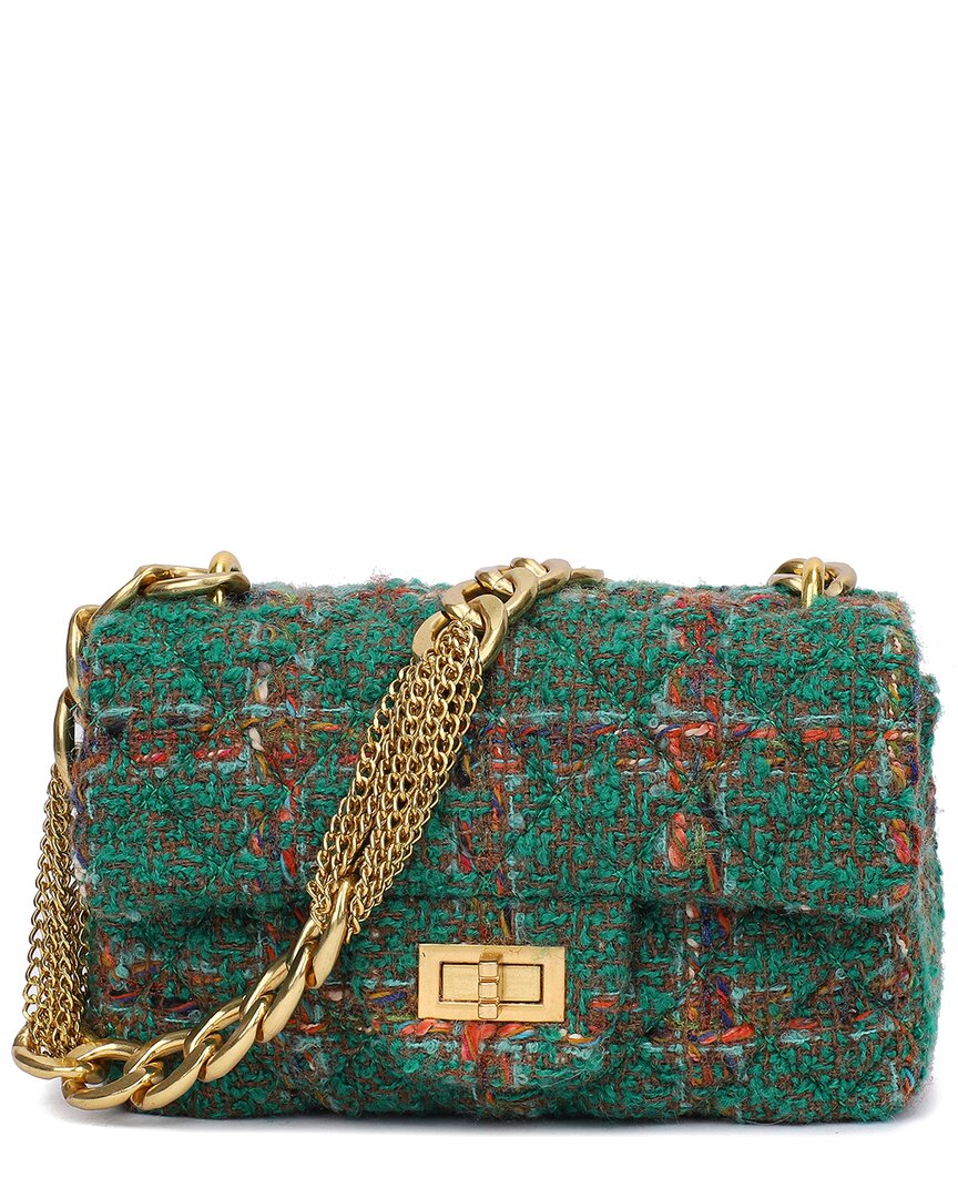 Tiffany & Fred Paris Wool & Leather Crossbody