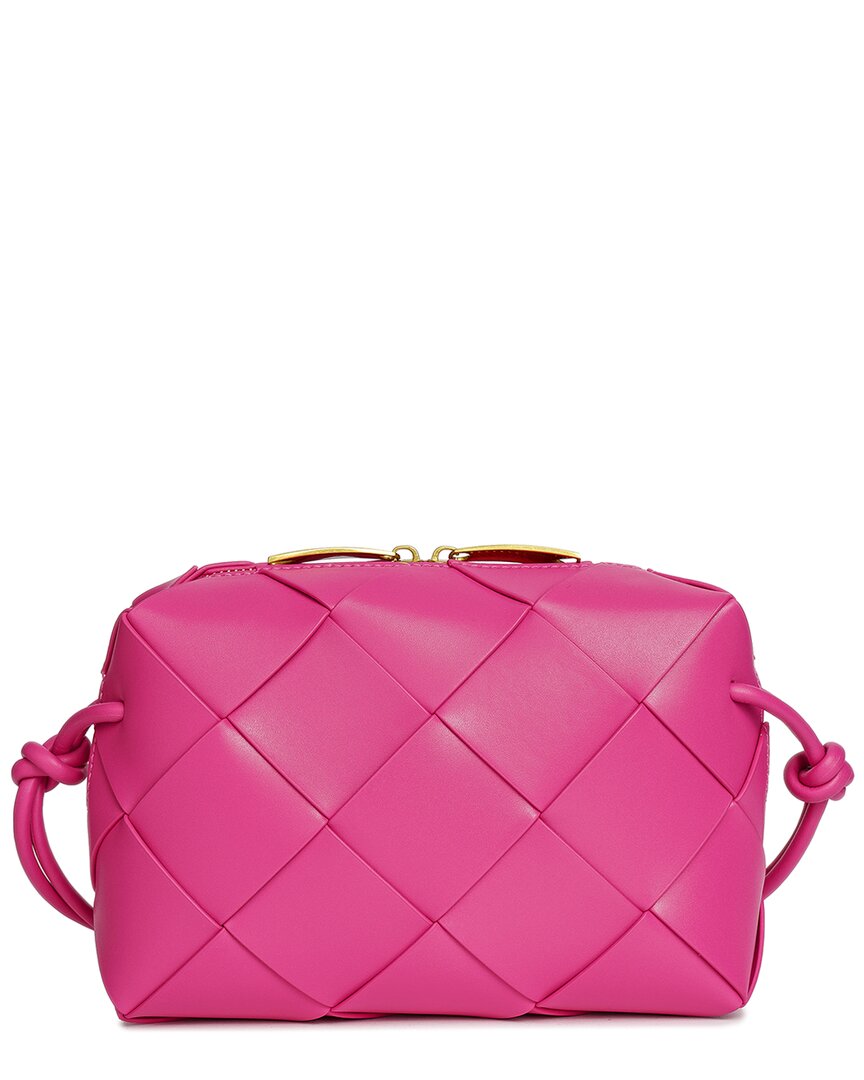 Tiffany & Fred Paris Woven Leather Top Handle Crossbody