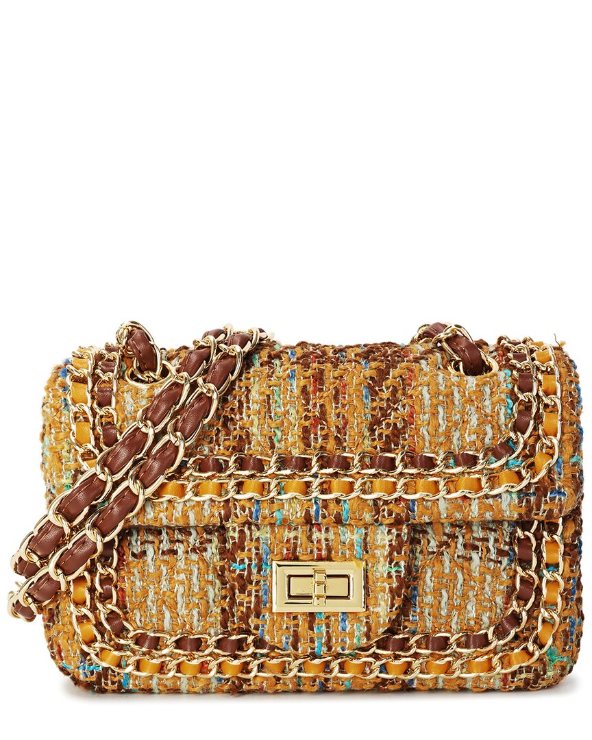 Tiffany & Fred Paris Wool & Leather Crossbody