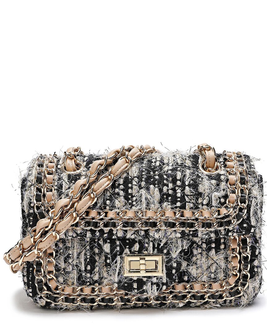 Tiffany & Fred Paris Wool & Leather Crossbody