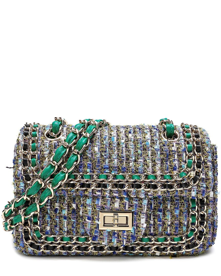 Tiffany & Fred Paris Wool & Leather Crossbody