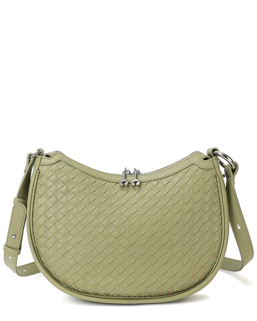 Tiffany & Fred Paris Woven Leather Hobo Bag