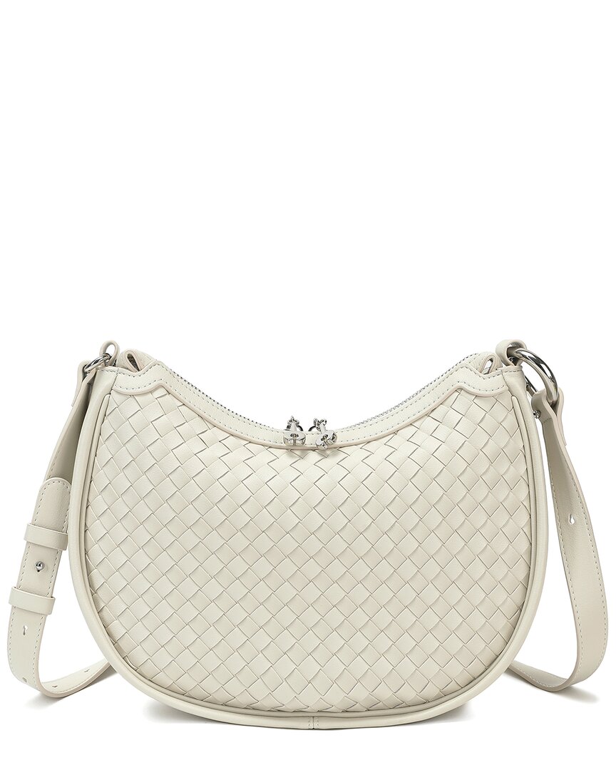 Tiffany & Fred Paris Woven Leather Hobo Bag