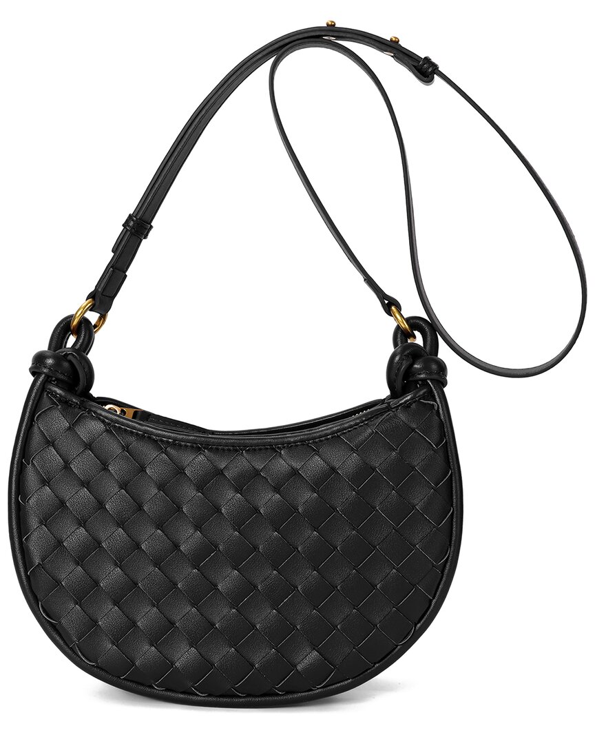 Tiffany & Fred Paris Hand-woven Leather Messenger Bag