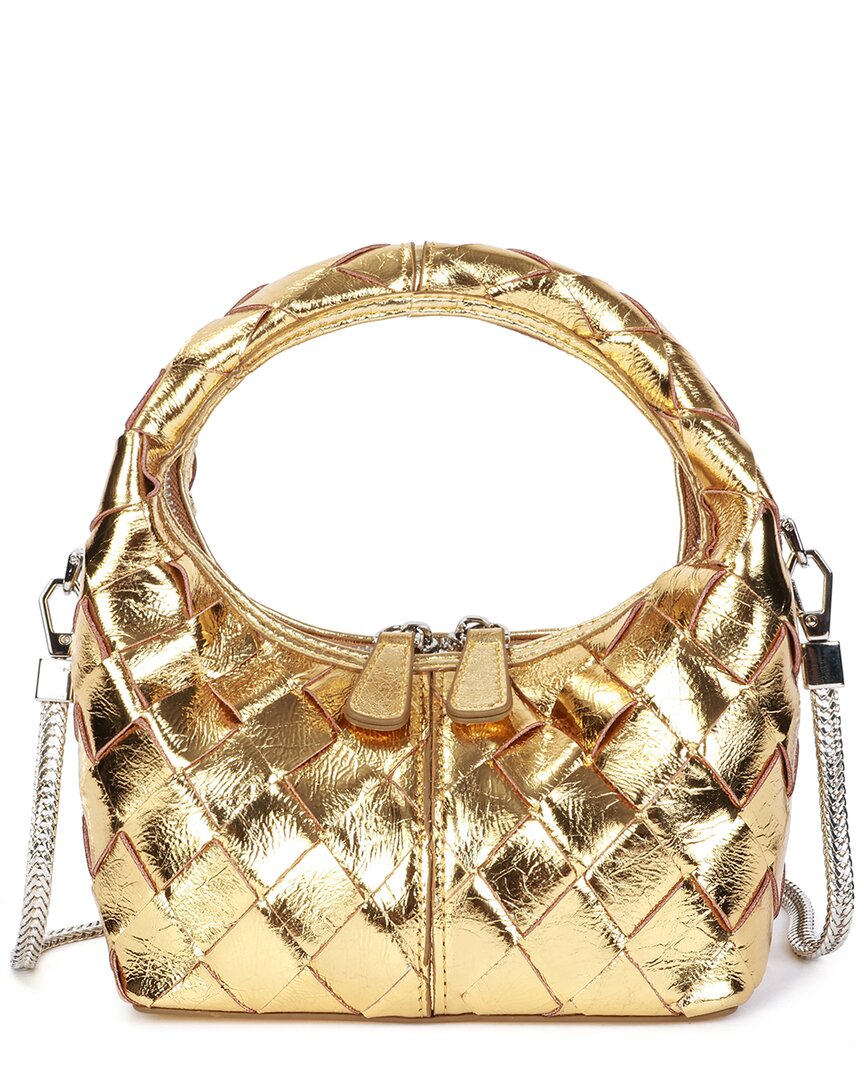 Tiffany & Fred Paris Woven Leather Crossbody Bag