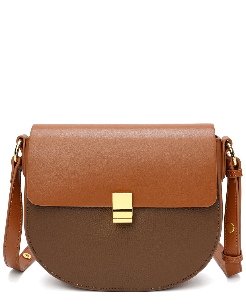 Tiffany & Fred Paris Pleated Leather Messenger Bag