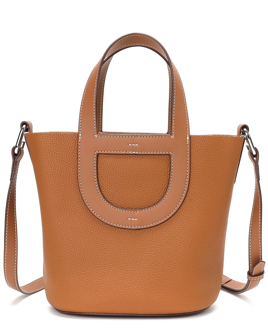 Tiffany & Fred Paris Top-grain Top Handle Leather Crossbody
